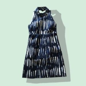 Milly of New york Open Back Abstract Print Dress